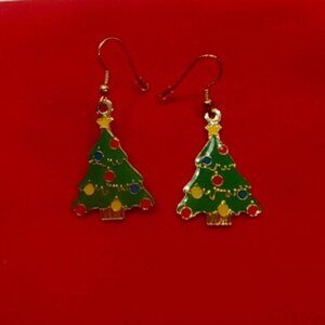 Christmas Tree Dangle Earings